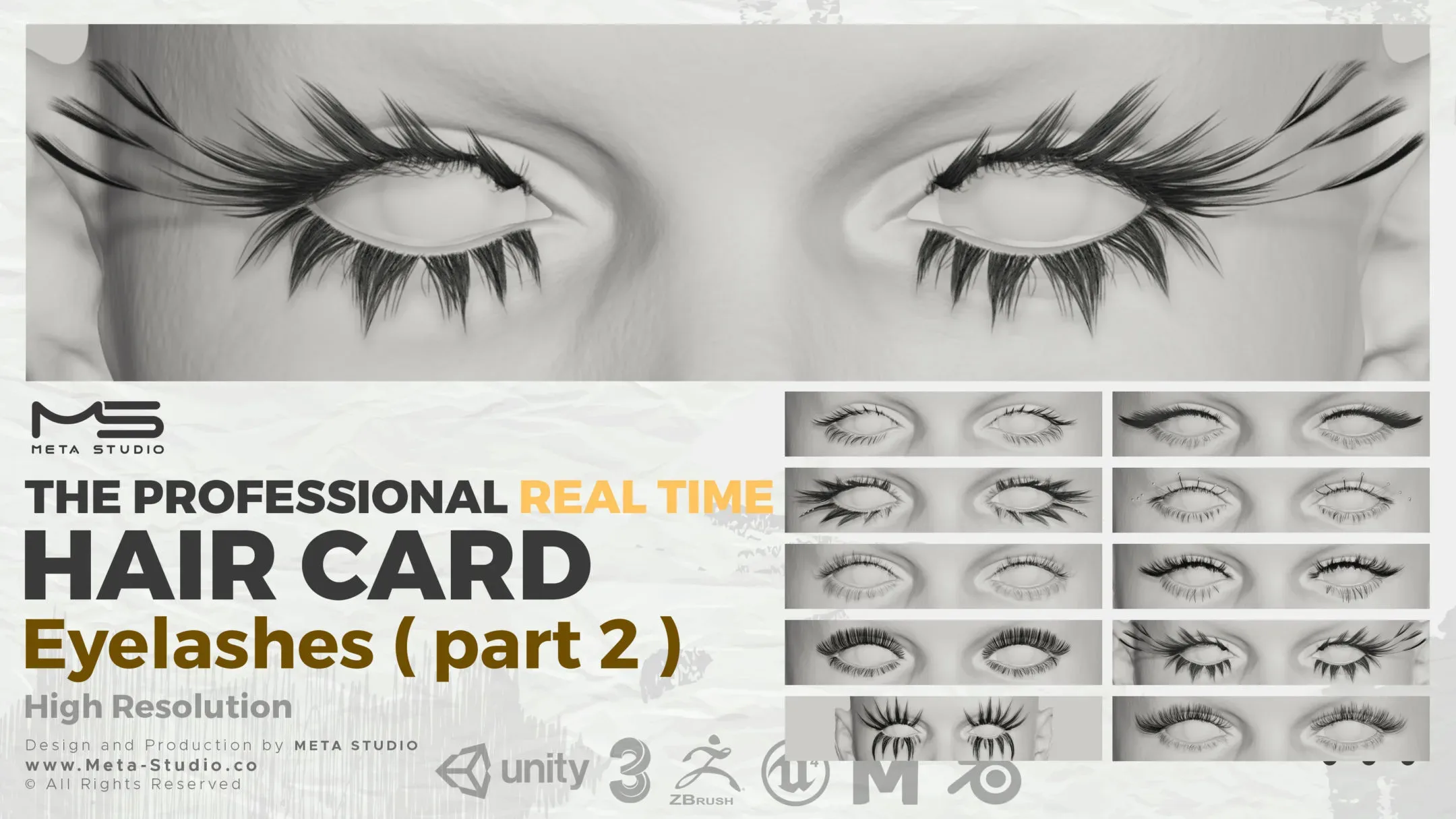 Eyelashes Part 2 - Professional Realtime Hair card