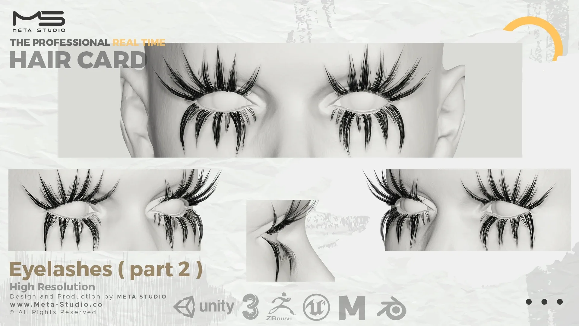 Eyelashes Part 2 - Professional Realtime Hair card