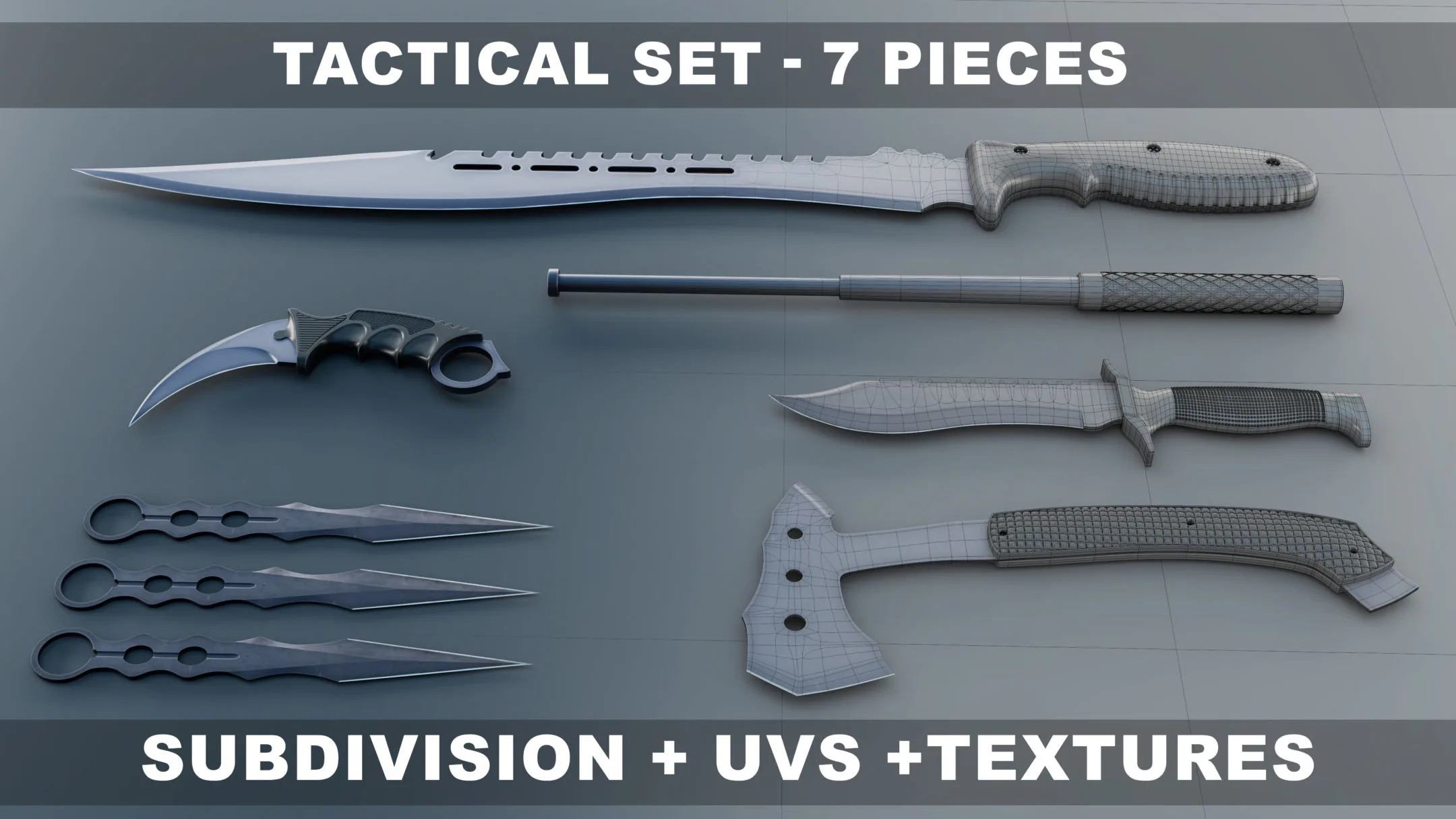 Tactical Knife Set - 6 Pieces