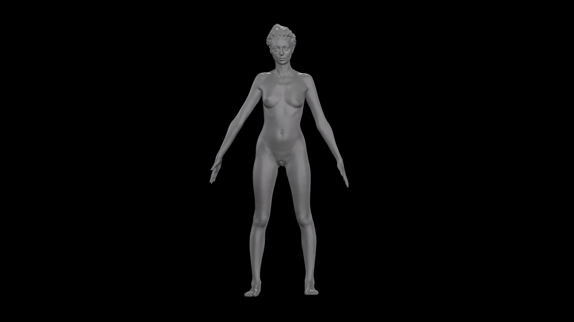 Cleaned A Pose Scan | 3D Model Isabella De Laa Nude