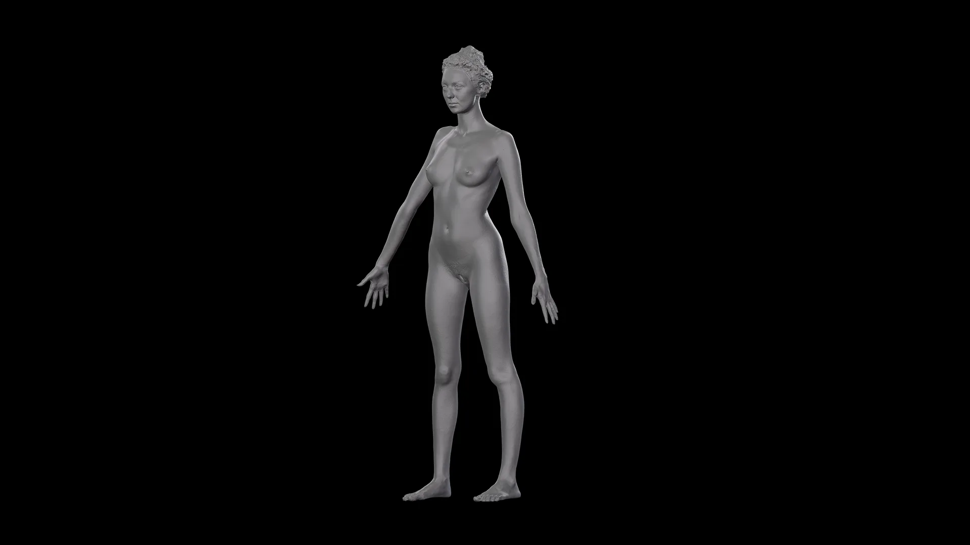 Cleaned A Pose Scan | 3D Model Isabella De Laa Nude