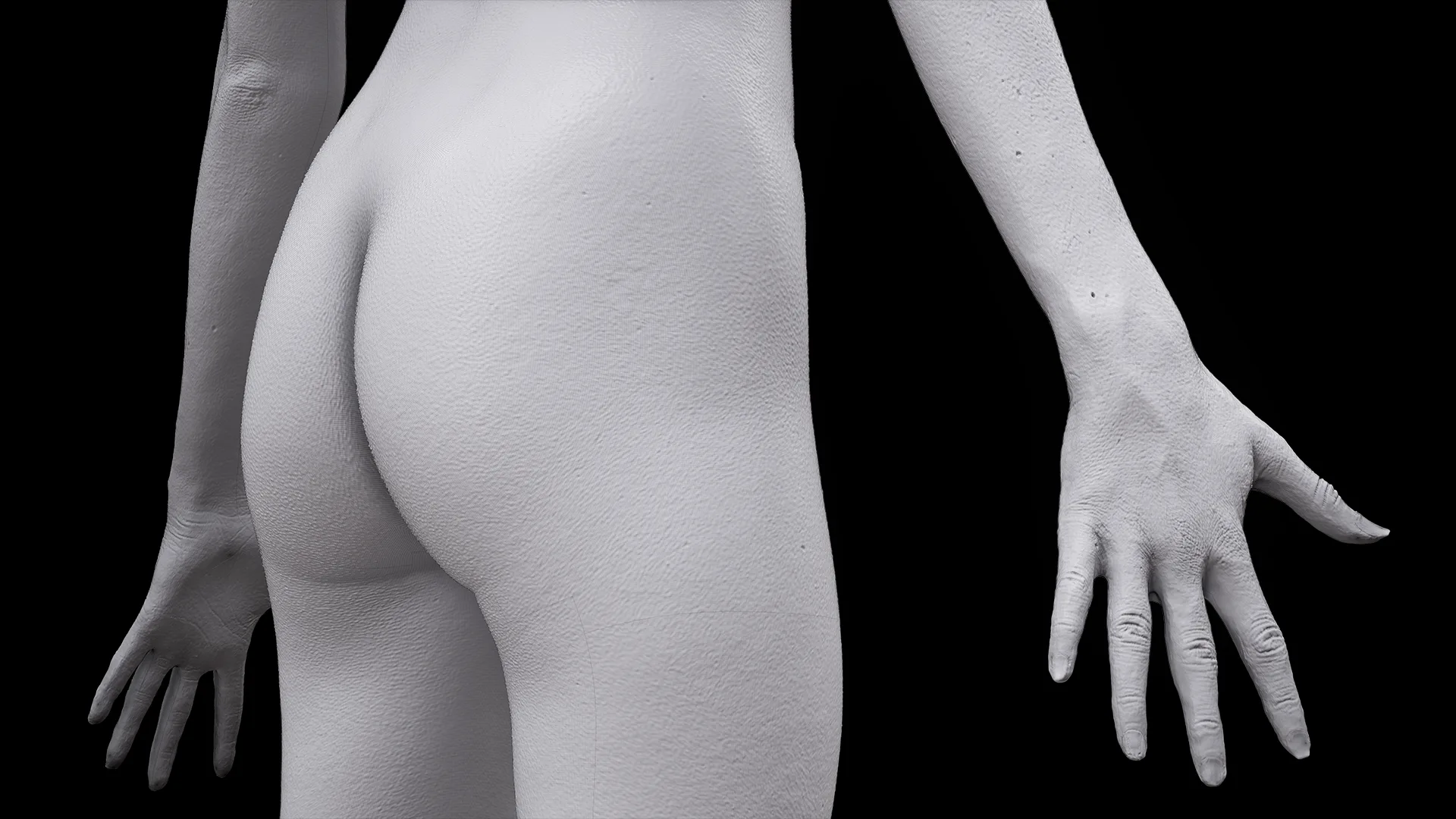 Cleaned A Pose Scan | 3D Model Isabella De Laa Nude