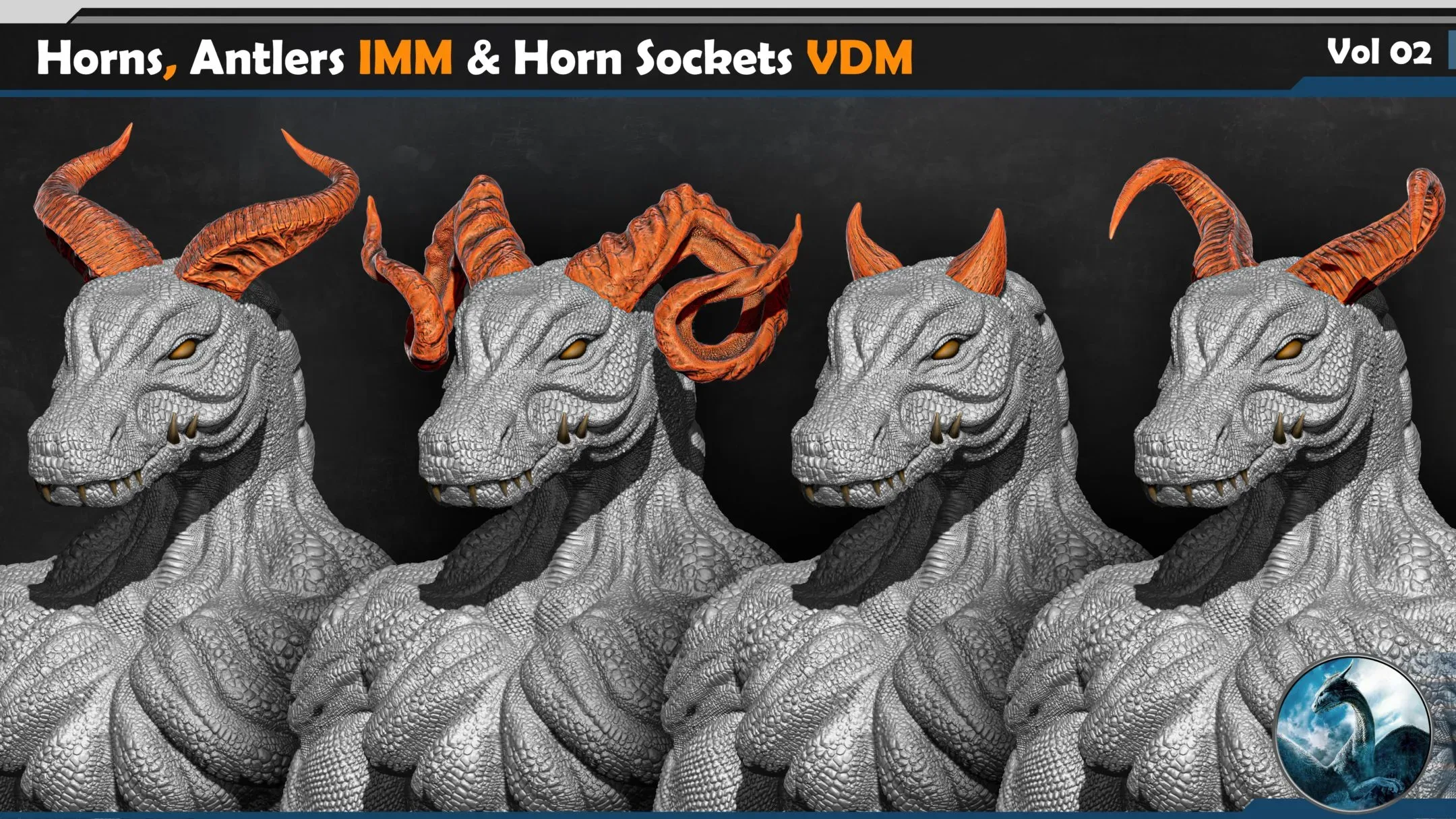 40 Horns, Antlers IMM & Horn Sockets VDM Vol 02