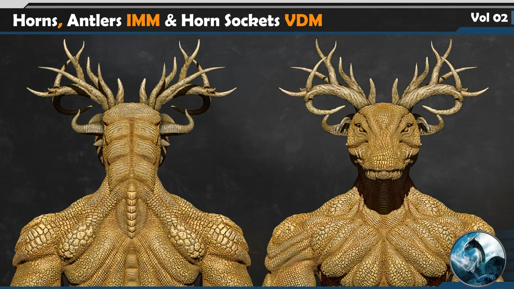 40 Horns, Antlers IMM & Horn Sockets VDM Vol 02