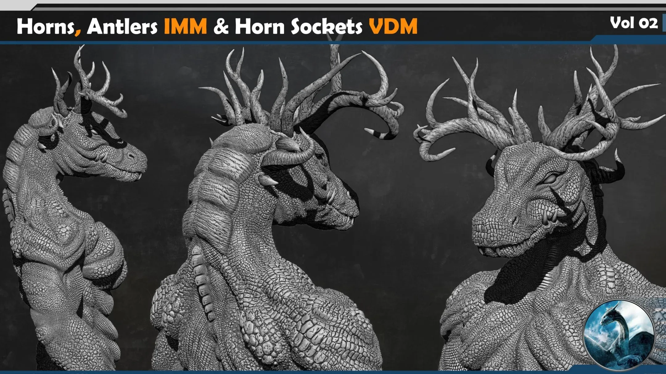 40 Horns, Antlers IMM & Horn Sockets VDM Vol 02