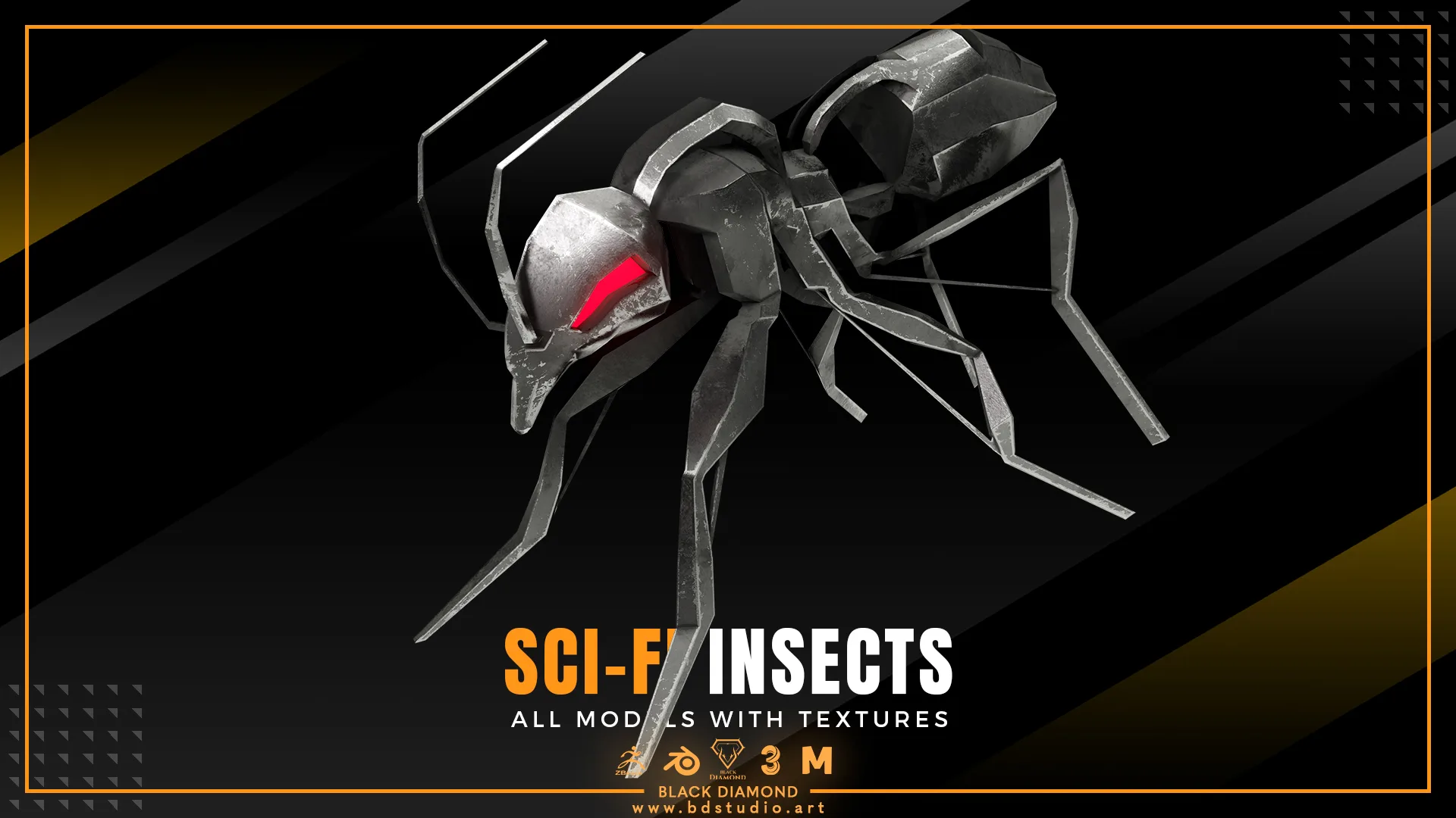 SCI-FI Insects with Textures