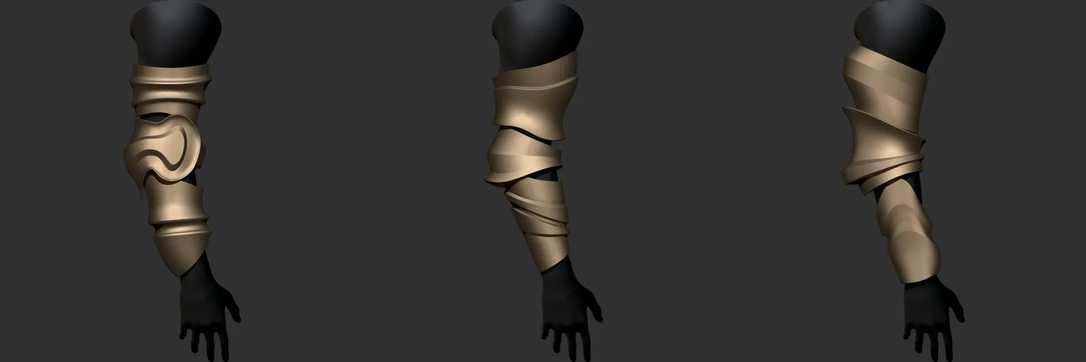 Vambrace Highpoly and Lowpoly (With UVs) Vol 3