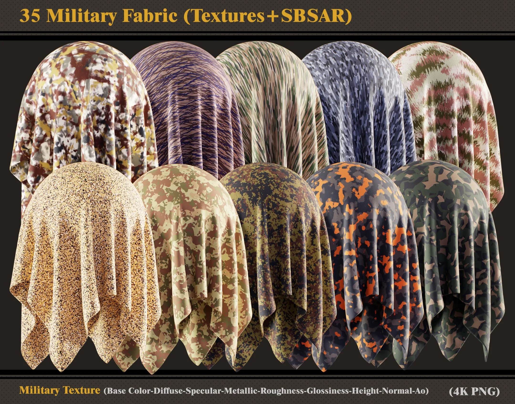 35 Military Fabric (Texture + SBSAR)