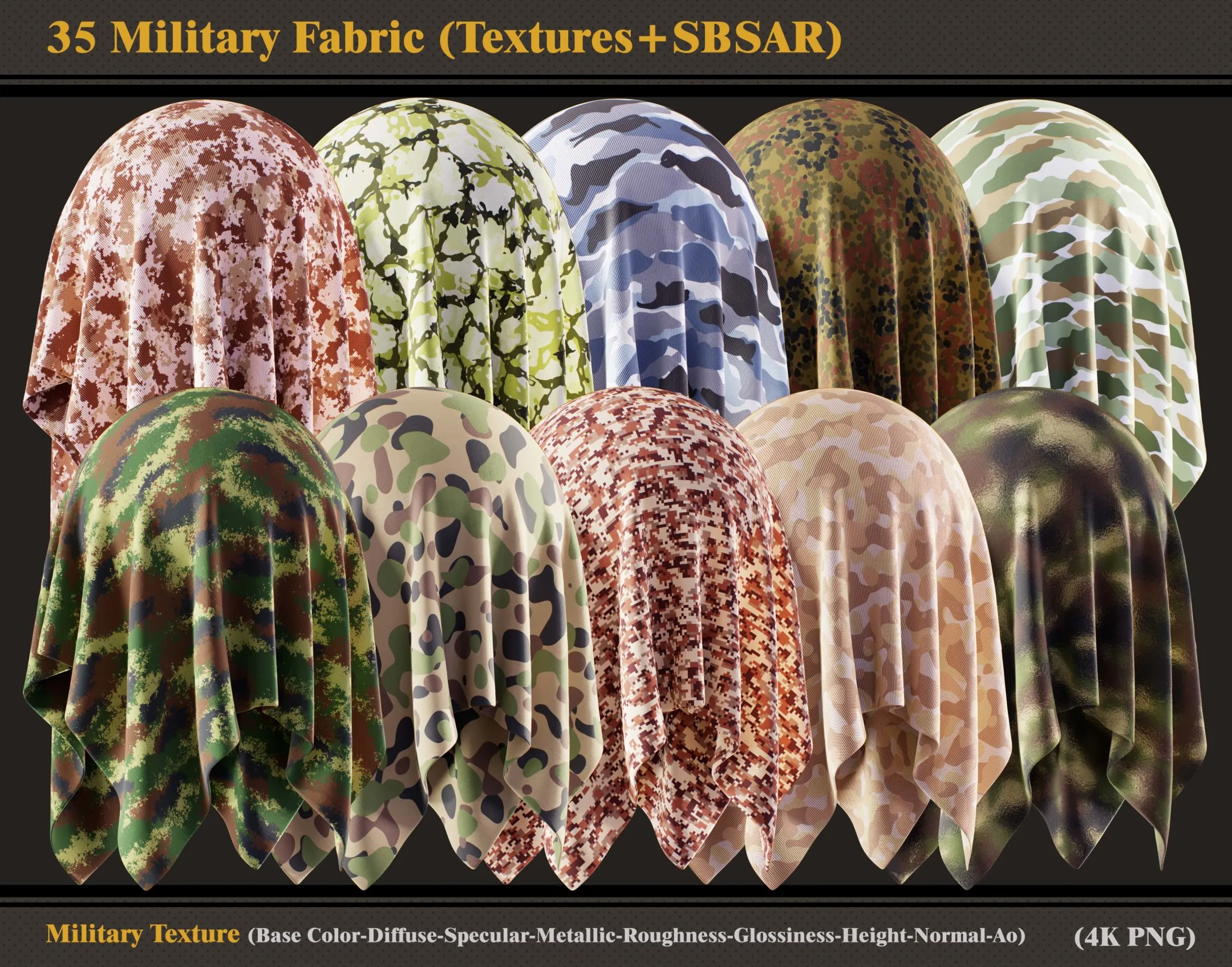 35 Military Fabric (Texture + SBSAR)