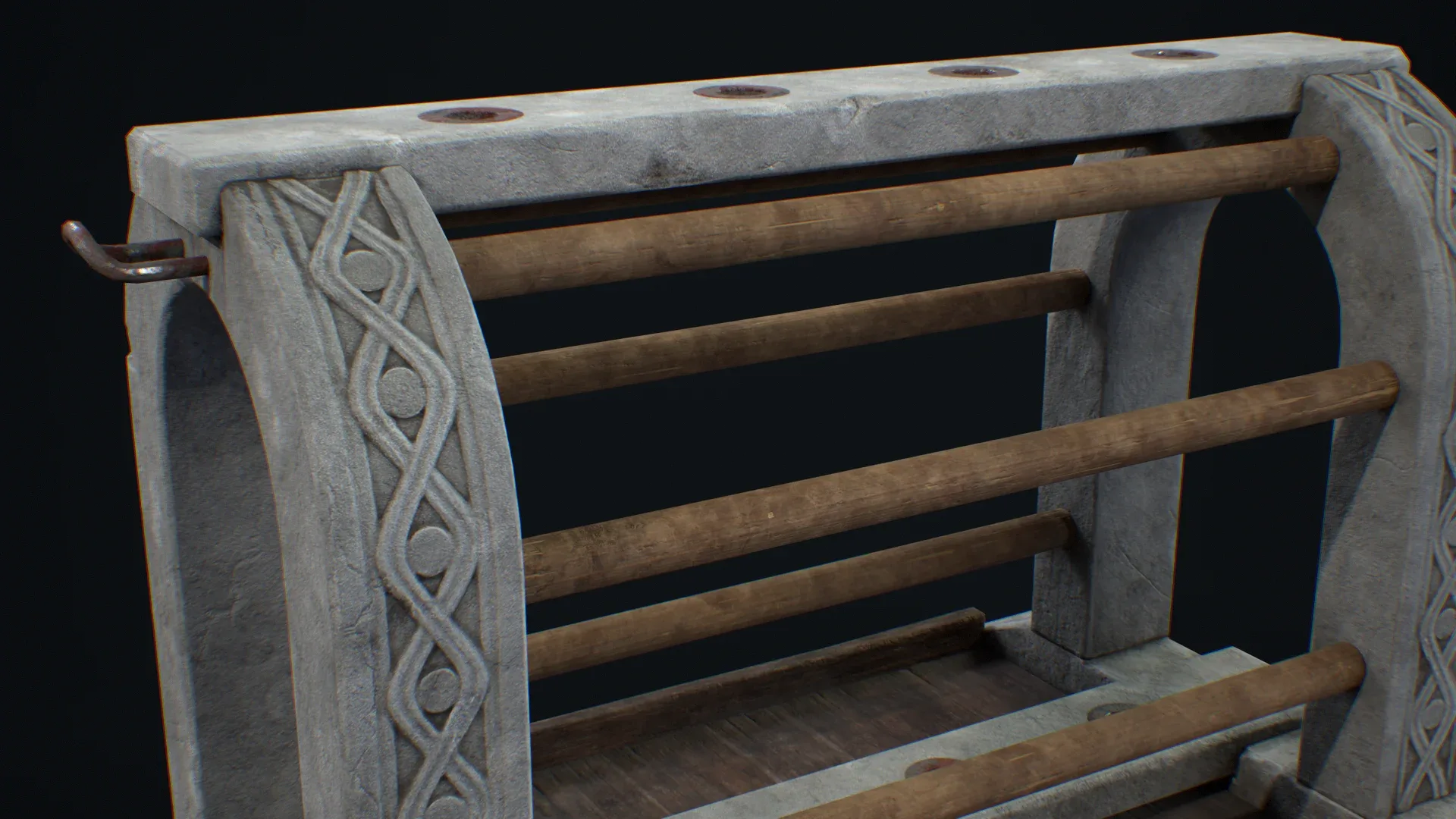 Medieval Weapon Rack -PBR- Game Ready
