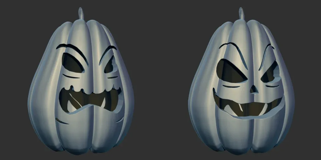 12 Halloween Pumpkin Base Mesh Vol 4