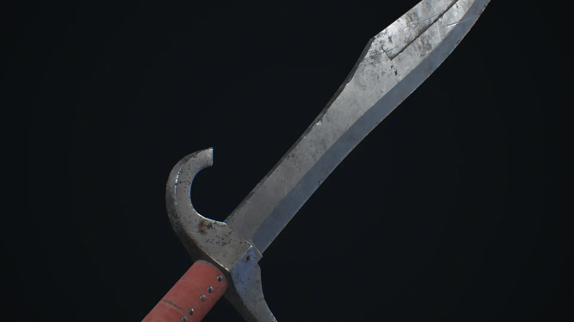 Medieval Weapon Falchion -PBR- Game Ready