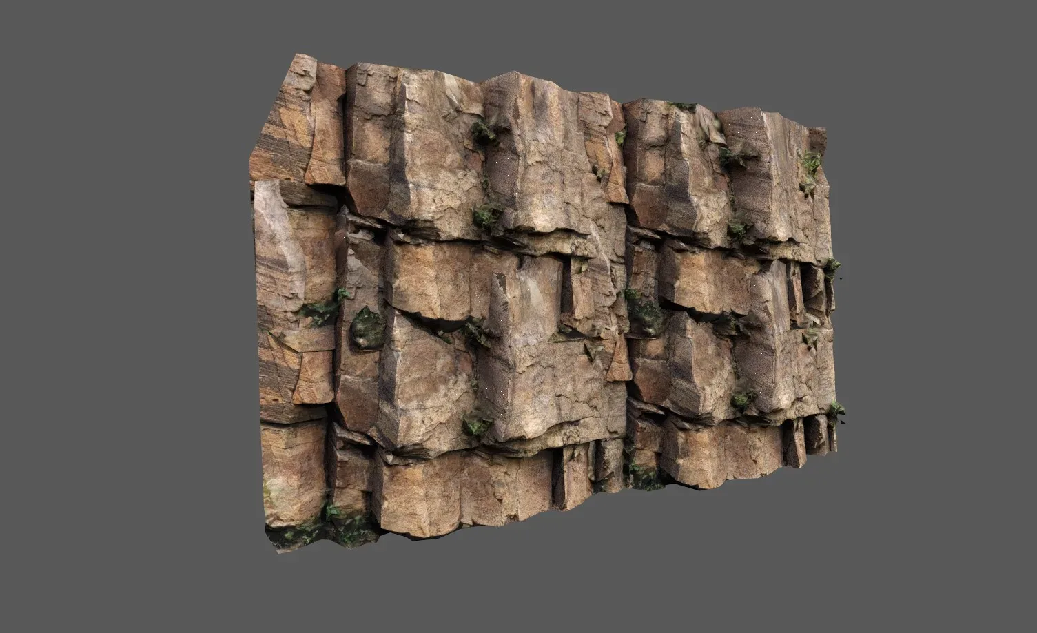 Stone Cliff Low Poly