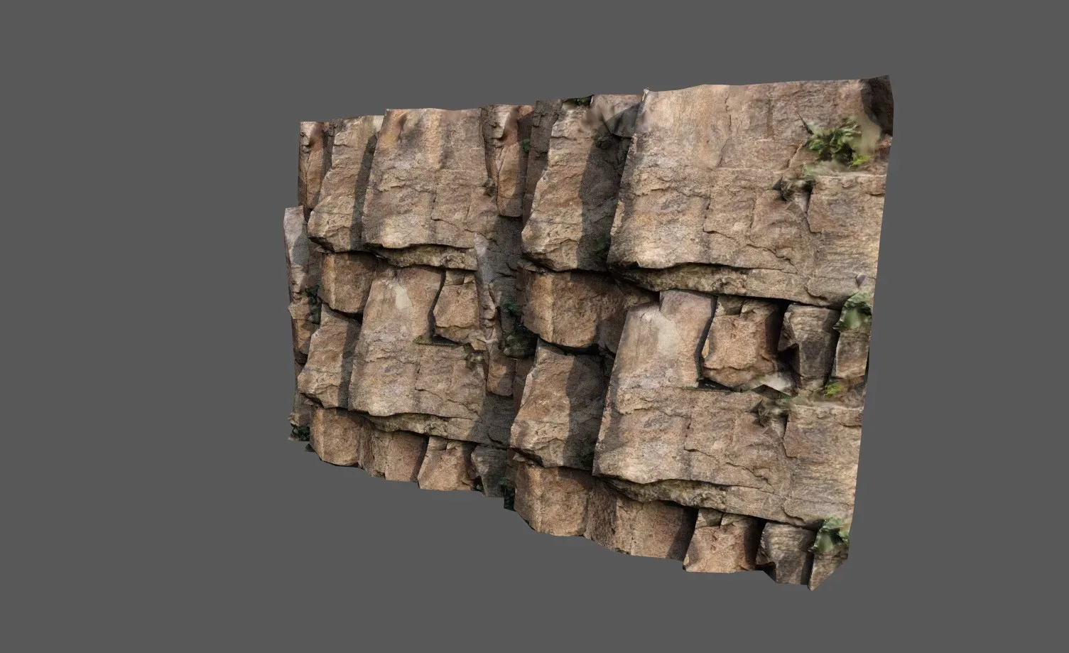 Stone Cliff Low Poly