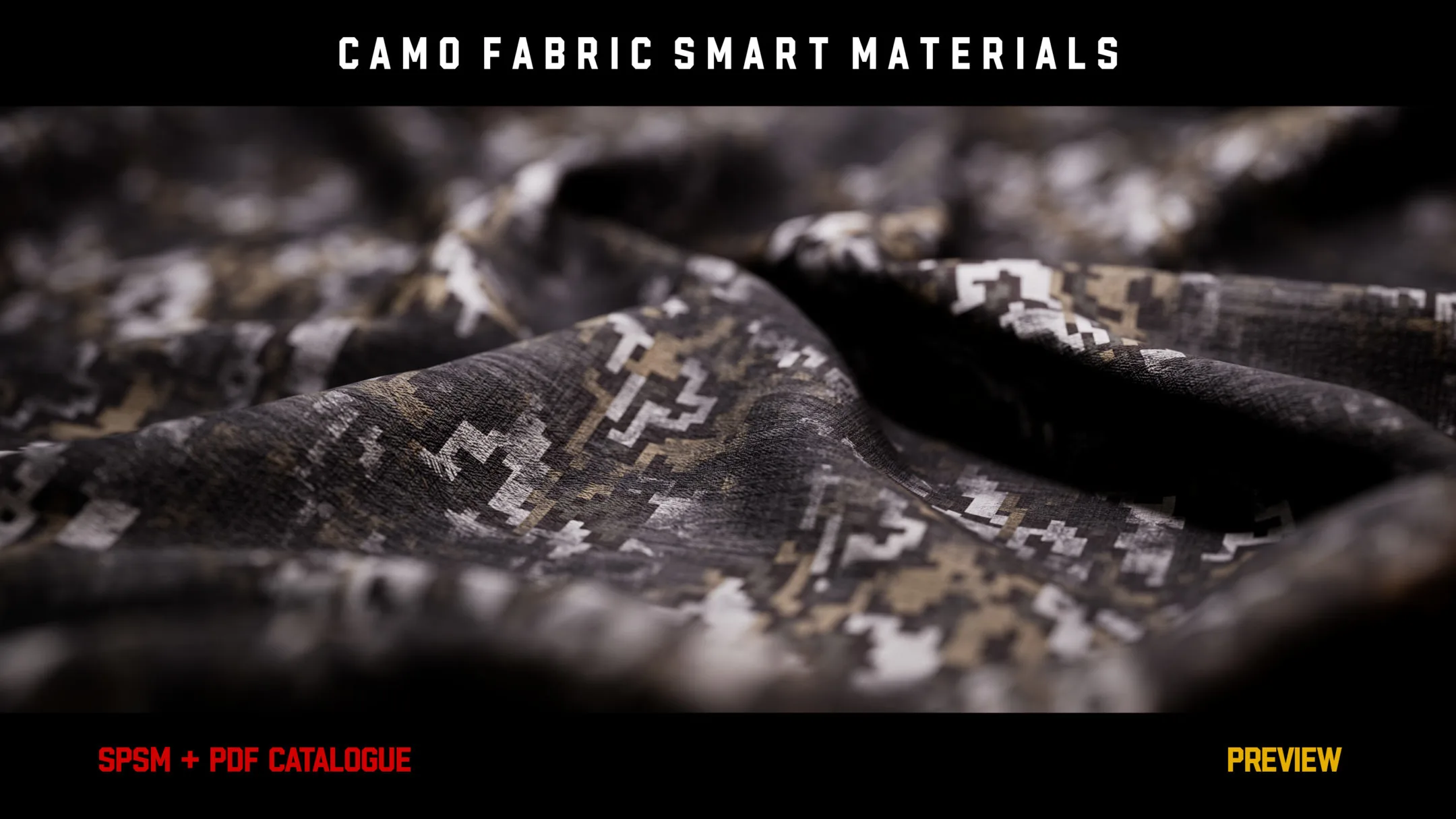 ” 15 High Detailed Camo Fabric Smart Materials ” (vol.2)