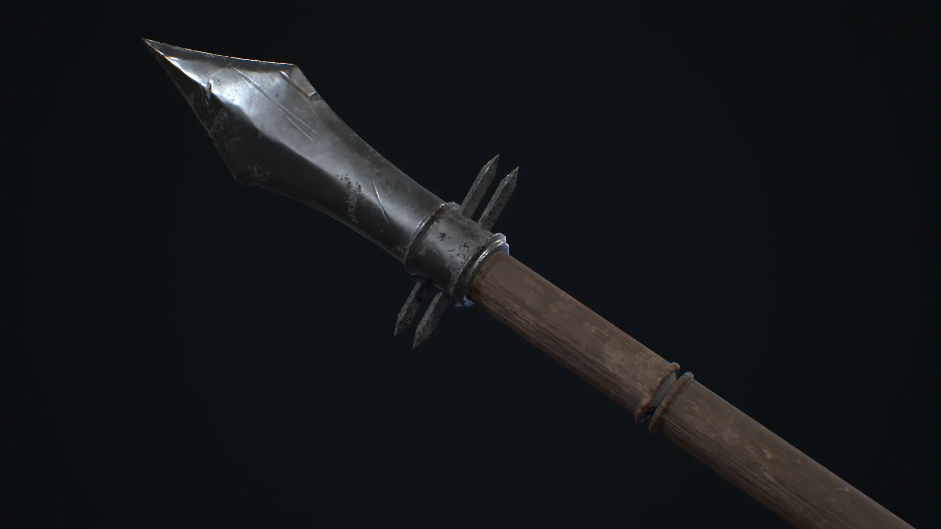 Medieval Weapon Spear -PBR- Game Ready