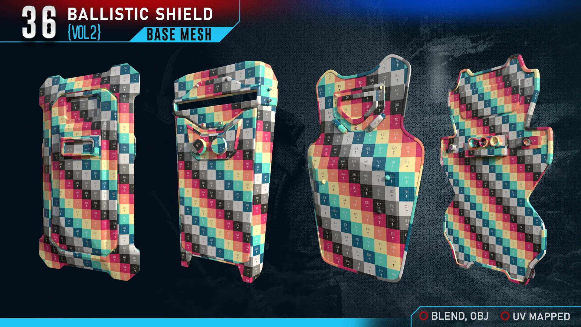 36 BALLISTIC SHIELD BASE MESH (Vol 2)