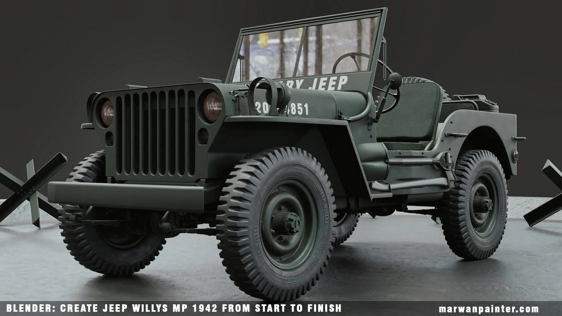 Blender: Create Jeep Willys MB 1942 From Start To Finish