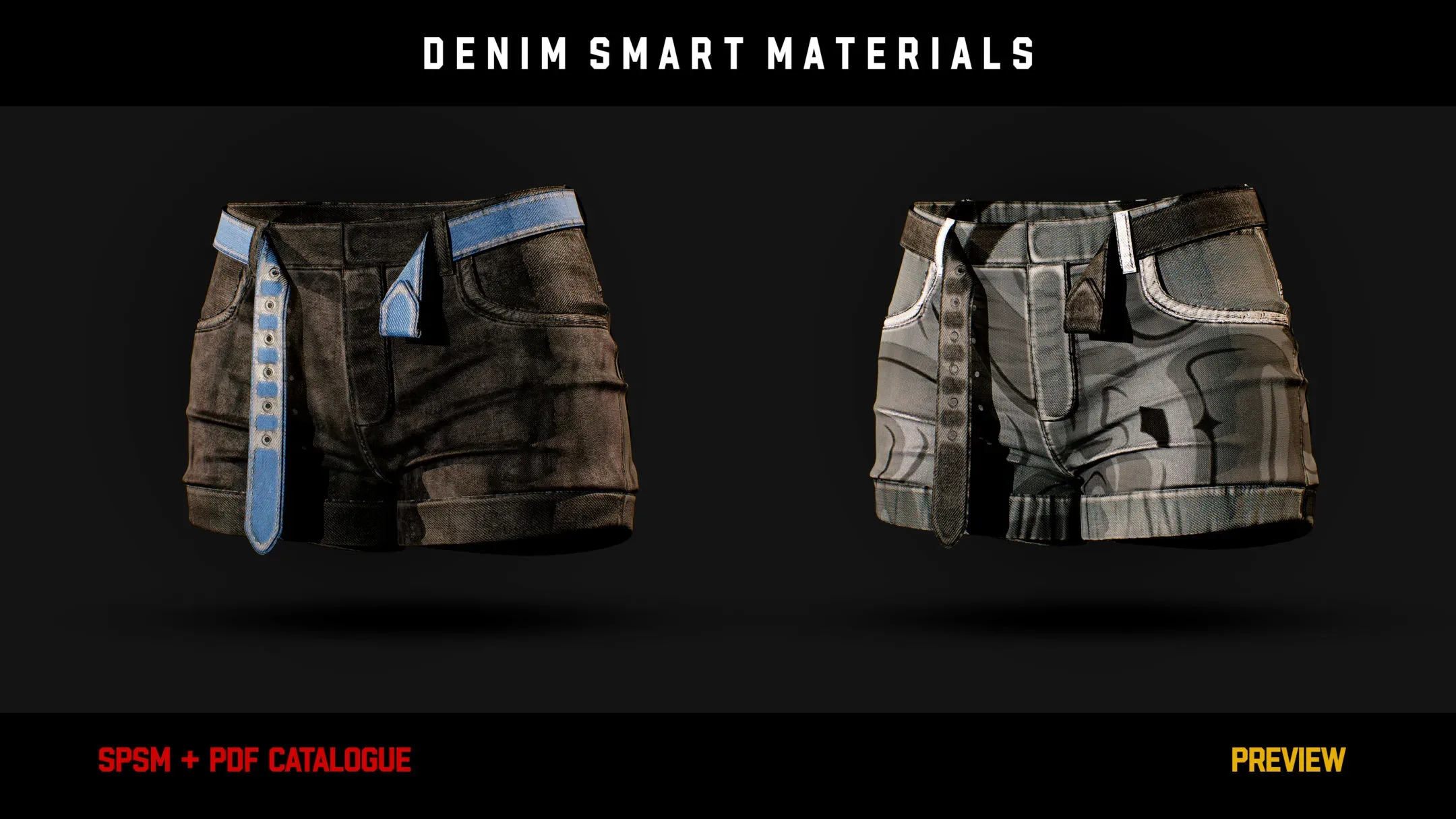 ” 15 High Detailed Denim Smart Materials ” (vol.1)