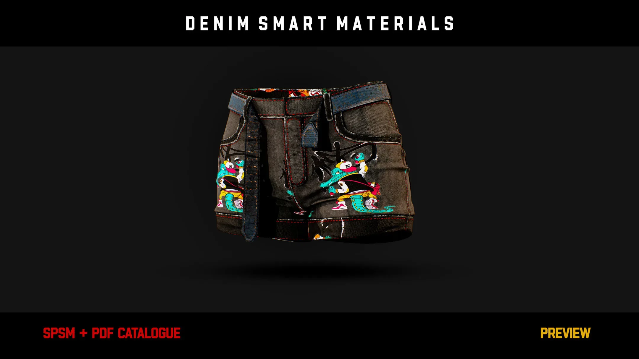 ” 15 High Detailed Denim Smart Materials ” (vol.1)