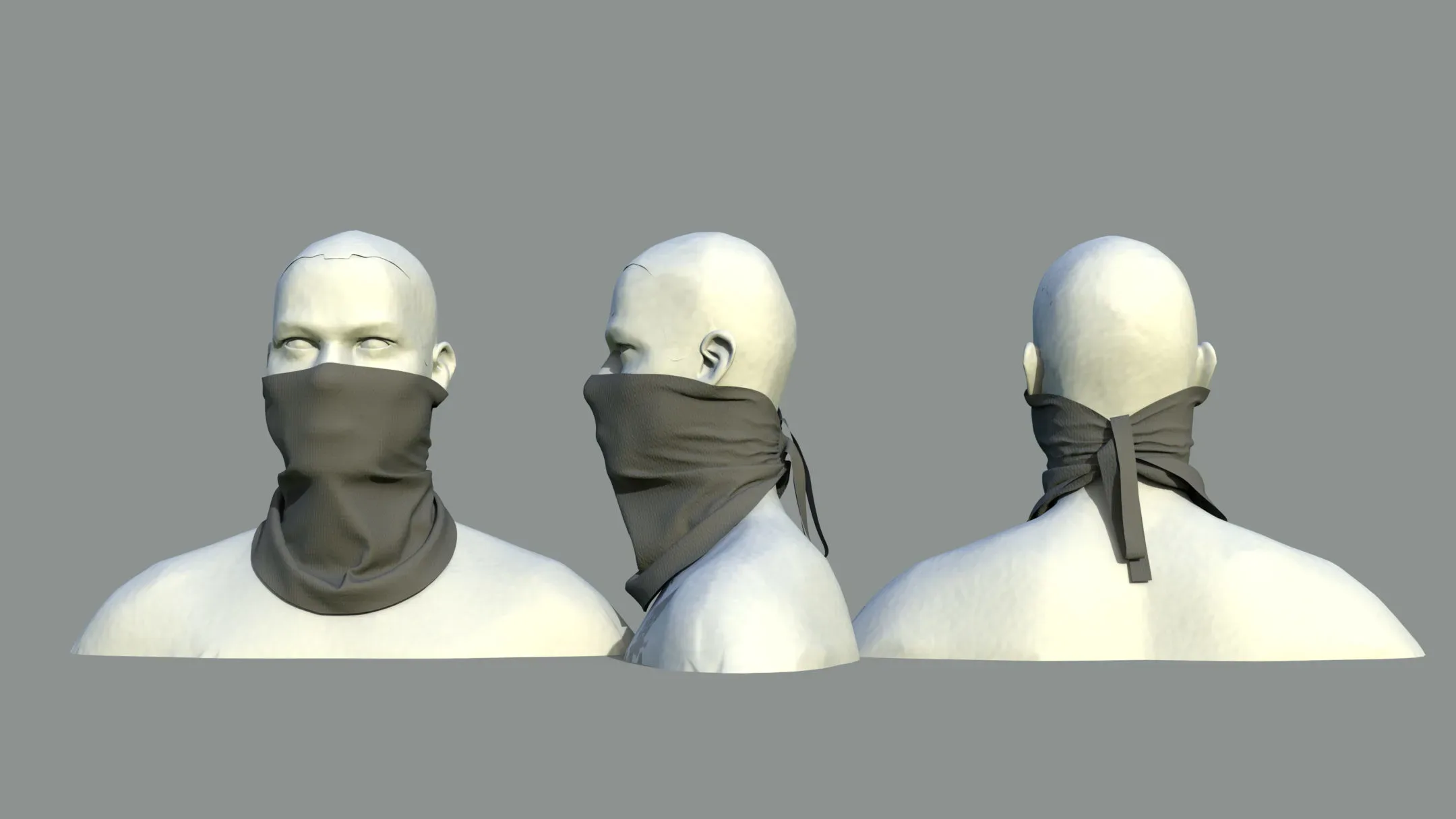Face Mask Low Poly With UV Vol 3