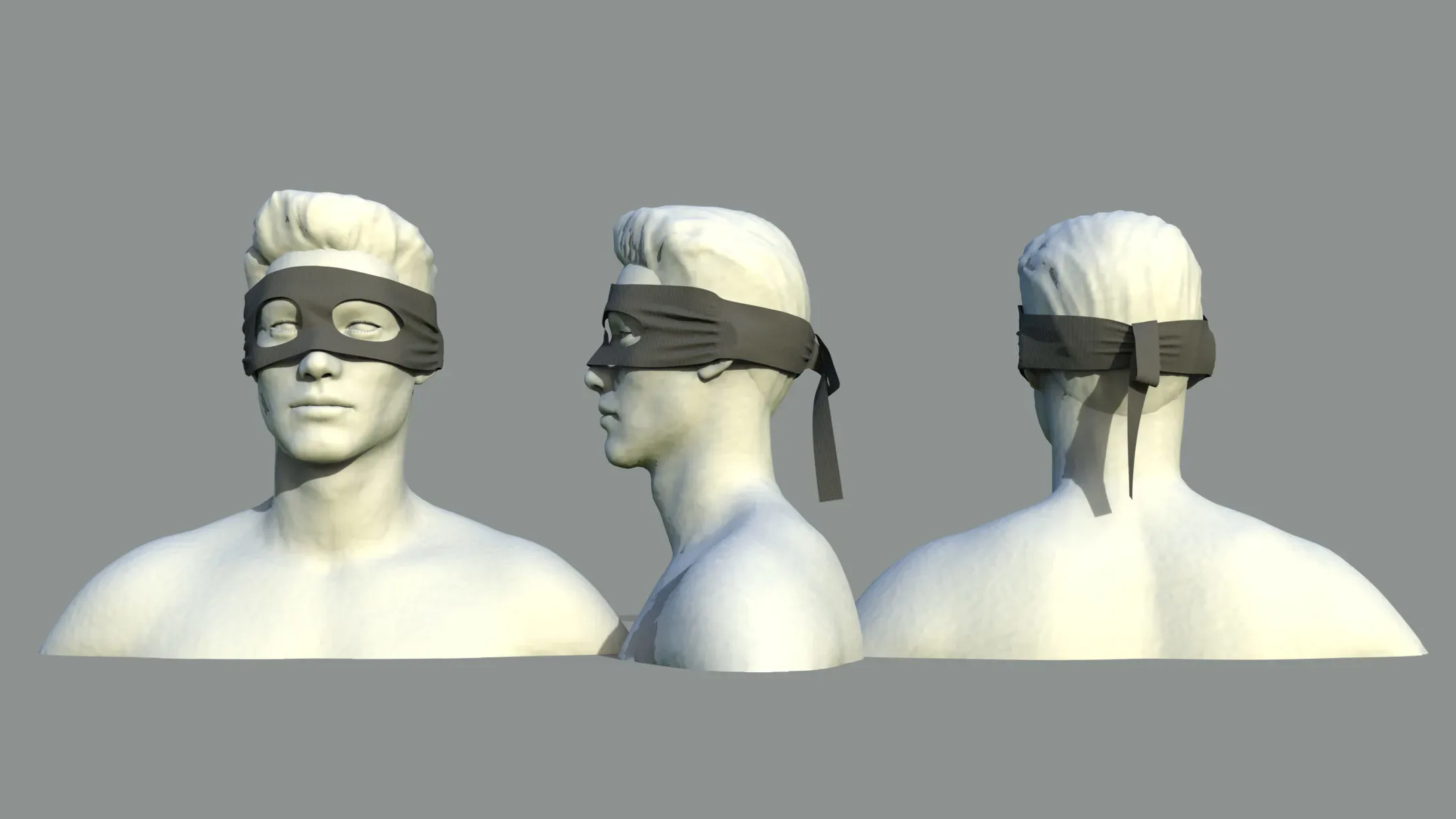 Face Mask Low Poly With UV Vol 3