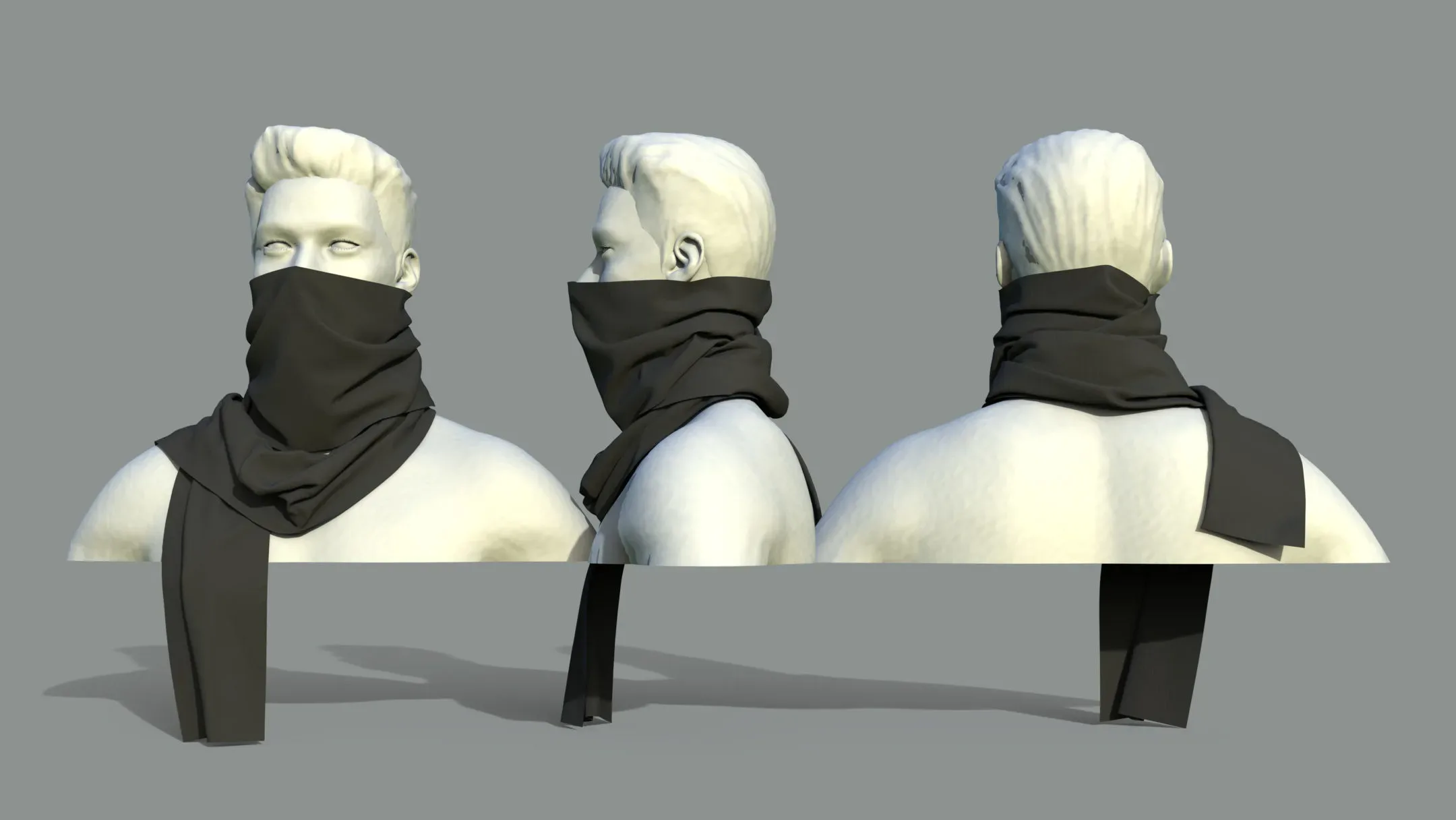 Face Mask Low Poly With UV Vol 3