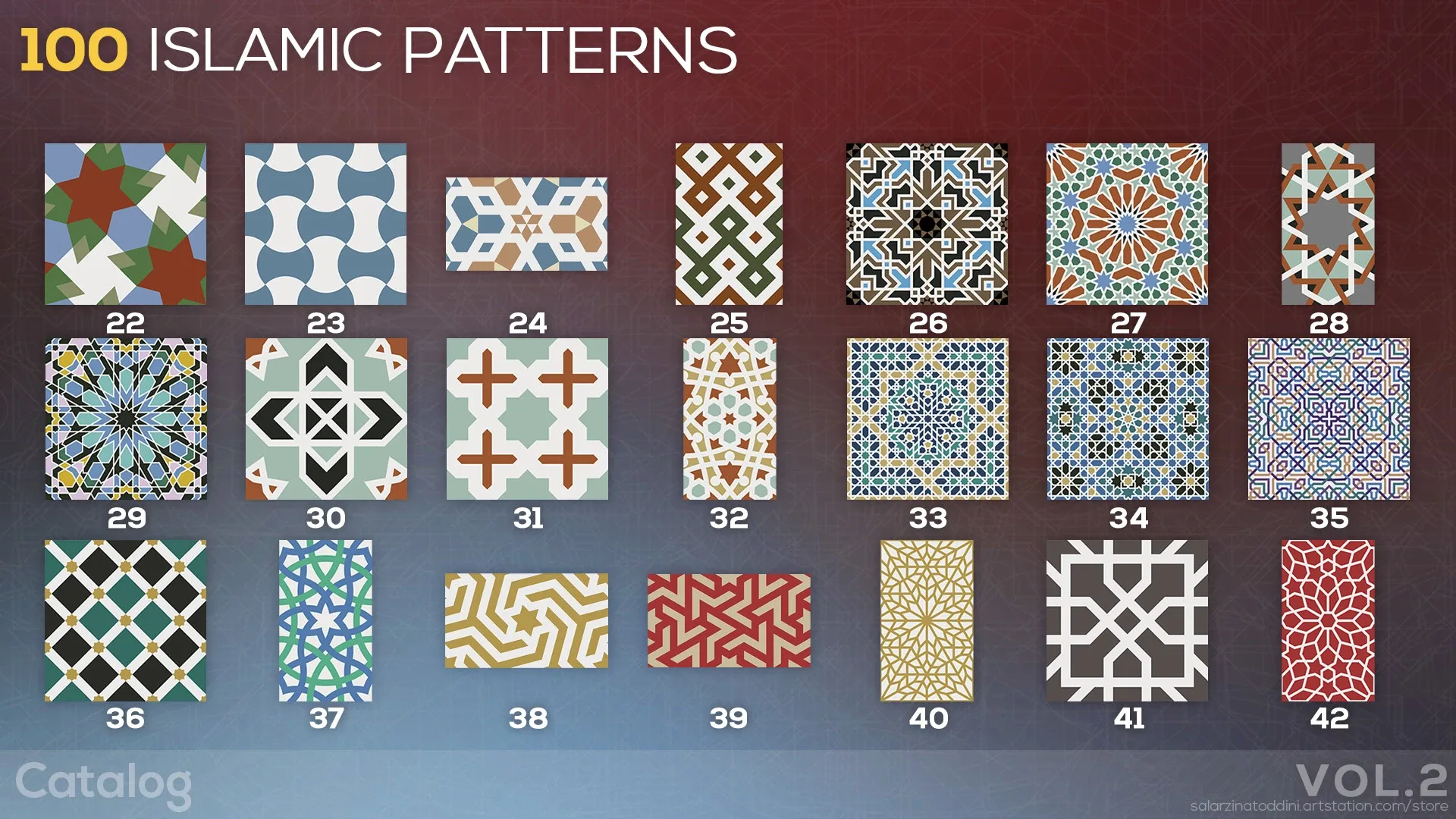 100 Islamic Patterns Vol.2