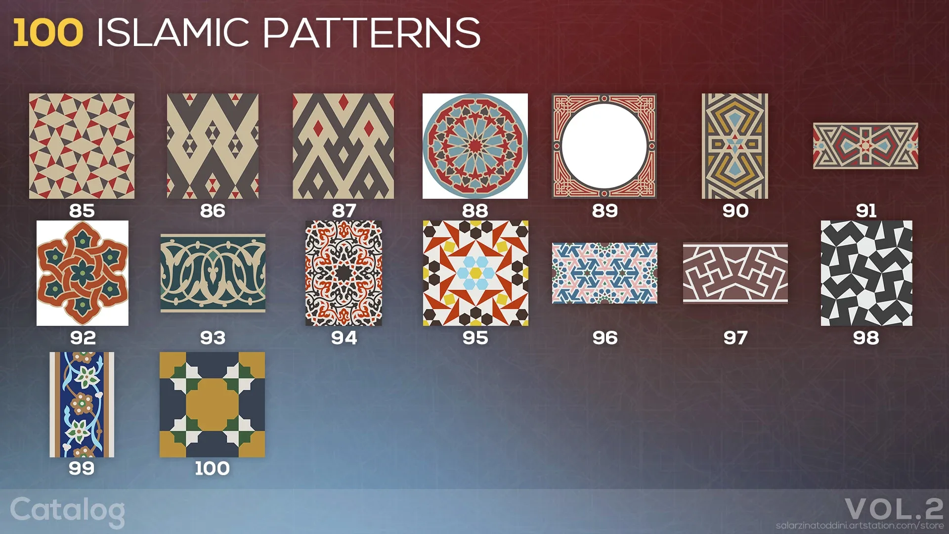 100 Islamic Patterns Vol.2