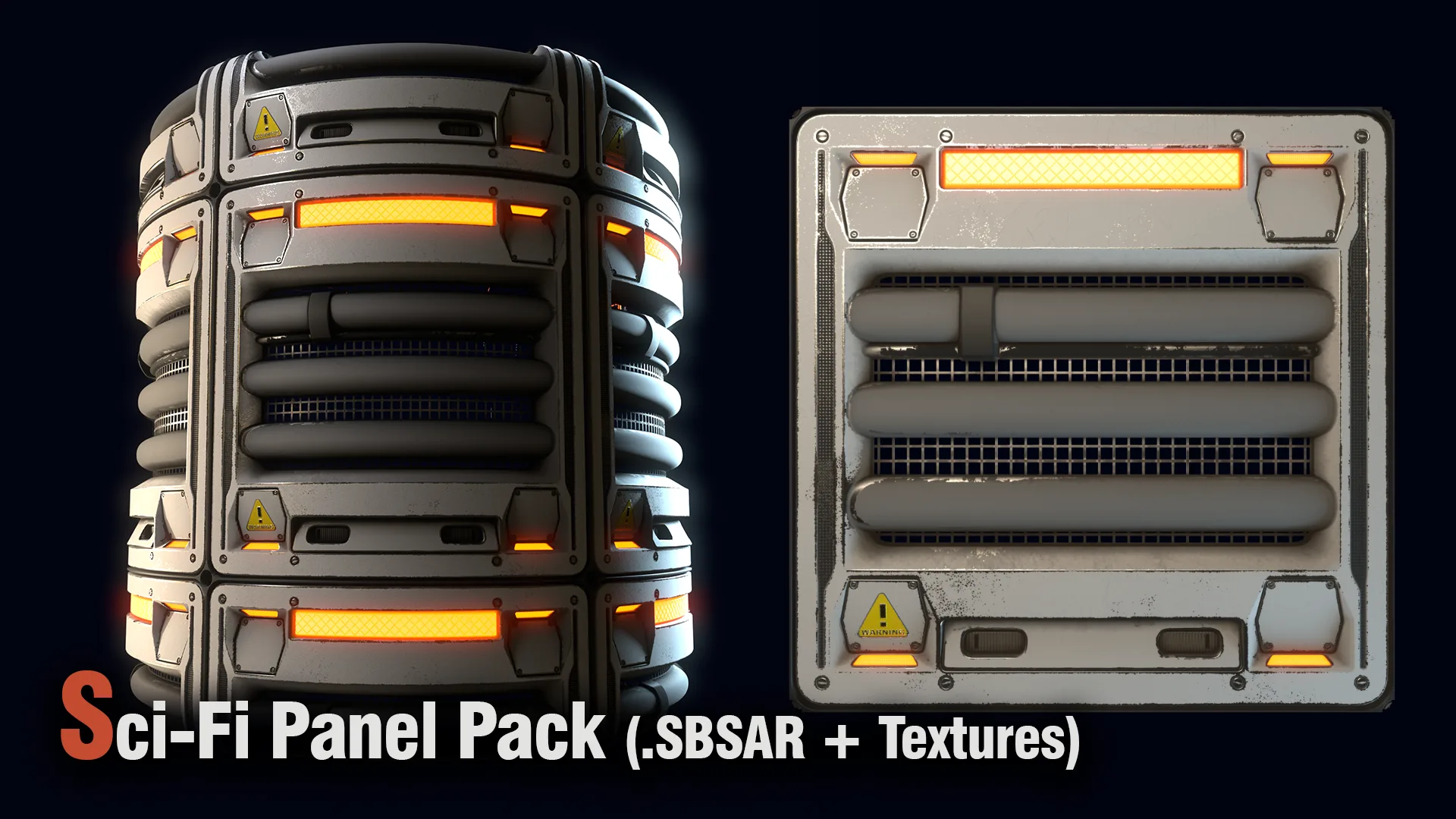 Sci-Fi Panel Pack (,SBSAR + Textures)