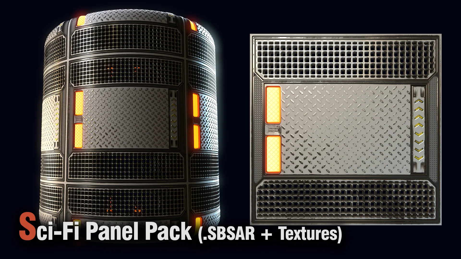 Sci-Fi Panel Pack (,SBSAR + Textures)