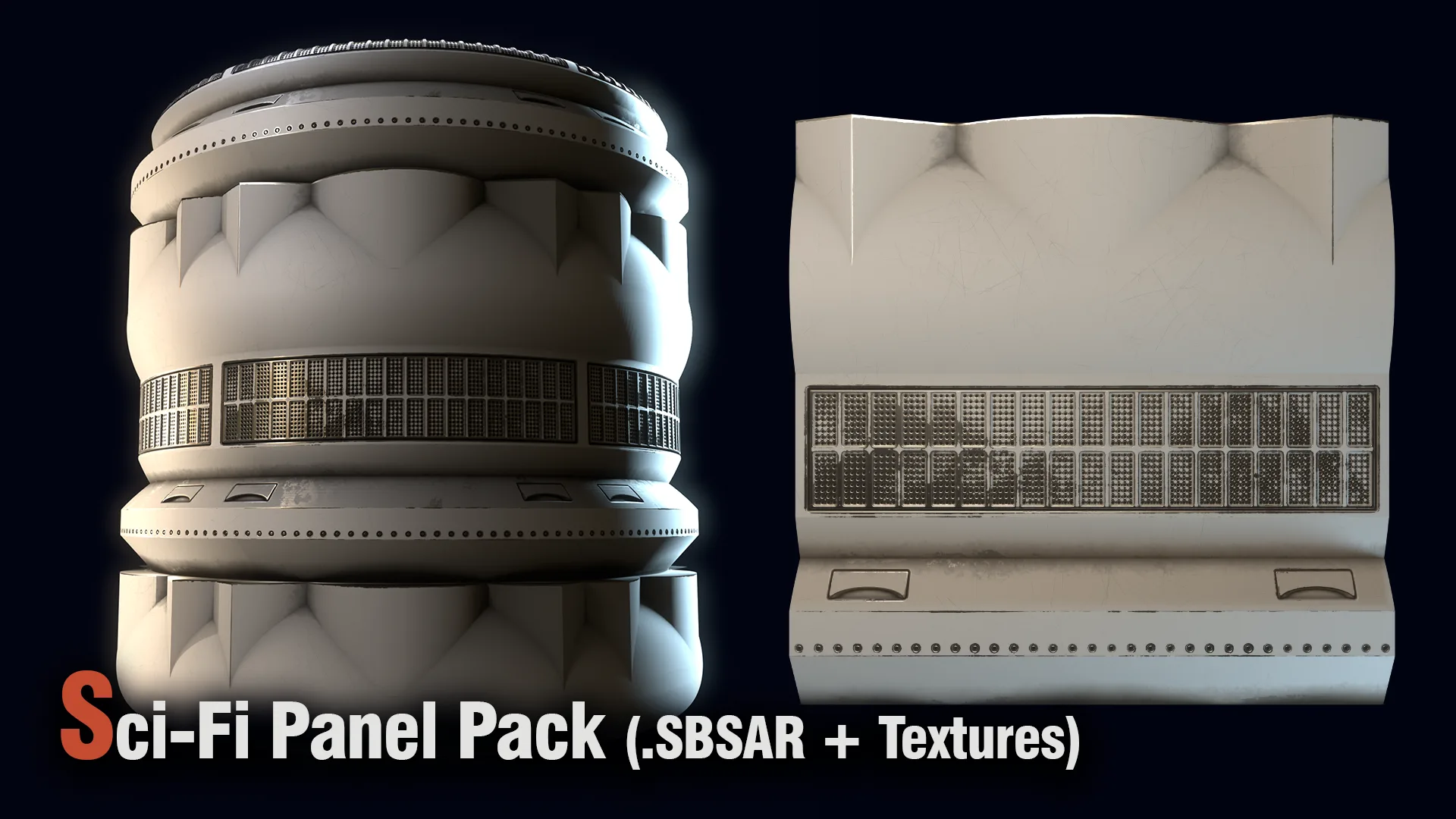 Sci-Fi Panel Pack (,SBSAR + Textures)