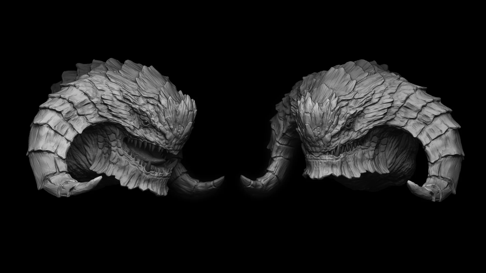 Zbrush - Dragon Heads IMM Brush