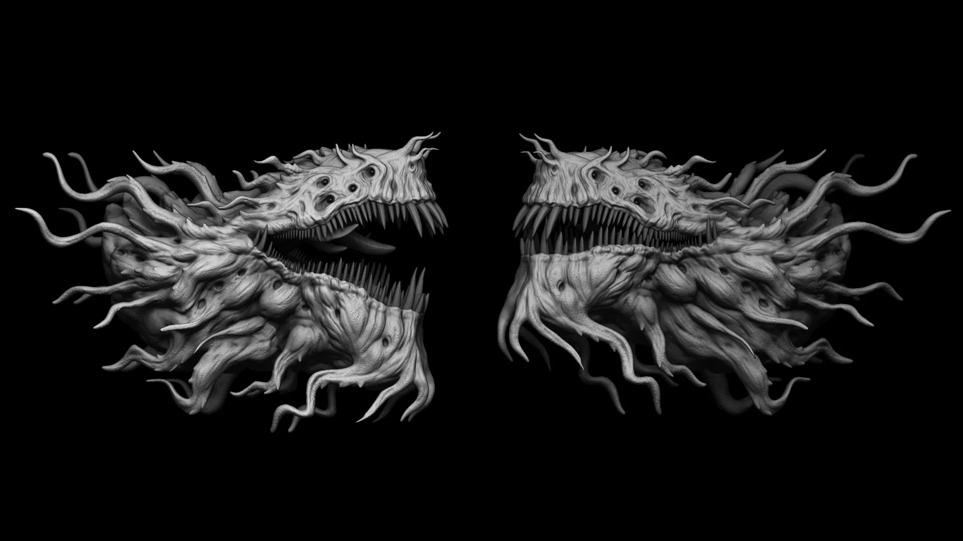 Zbrush - Dragon Heads IMM Brush