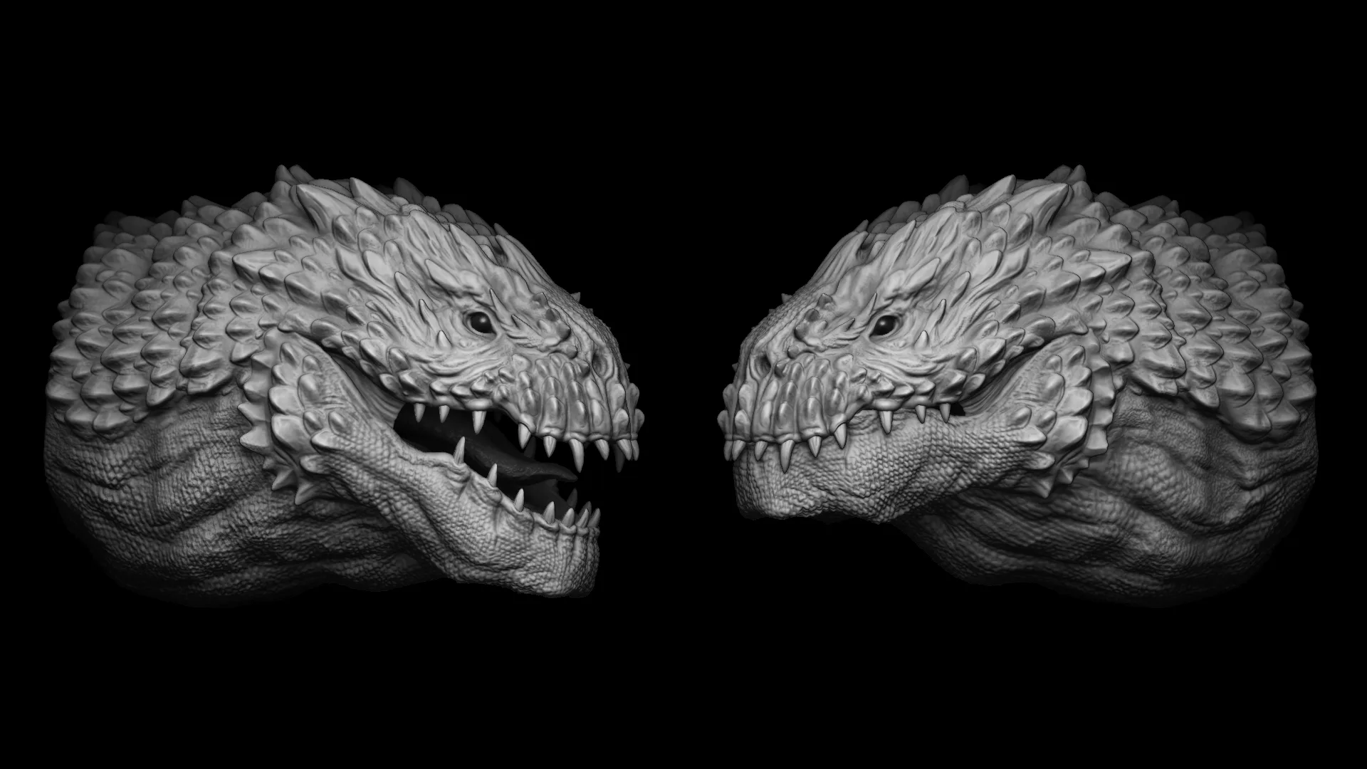 Zbrush - Dragon Heads IMM Brush