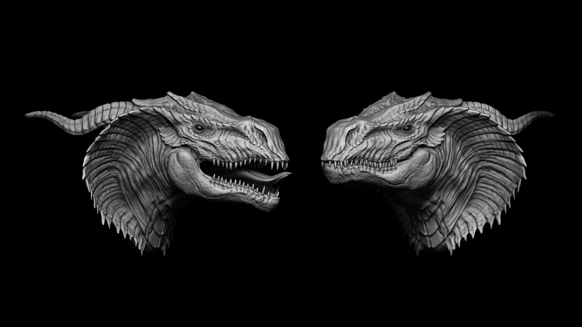 Zbrush - Dragon Heads IMM Brush