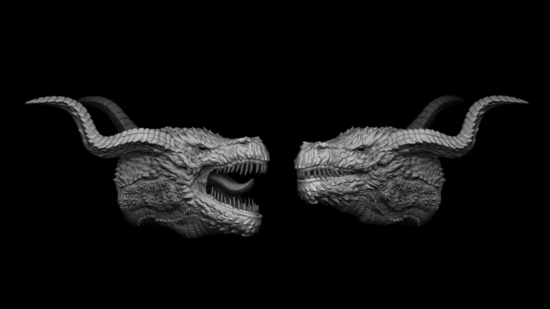 Zbrush - Dragon Heads IMM Brush