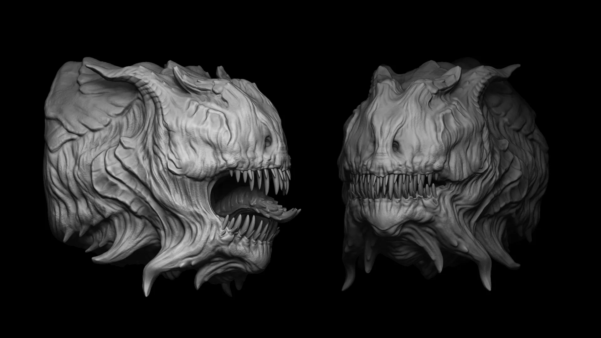 Zbrush - Dragon Heads IMM Brush