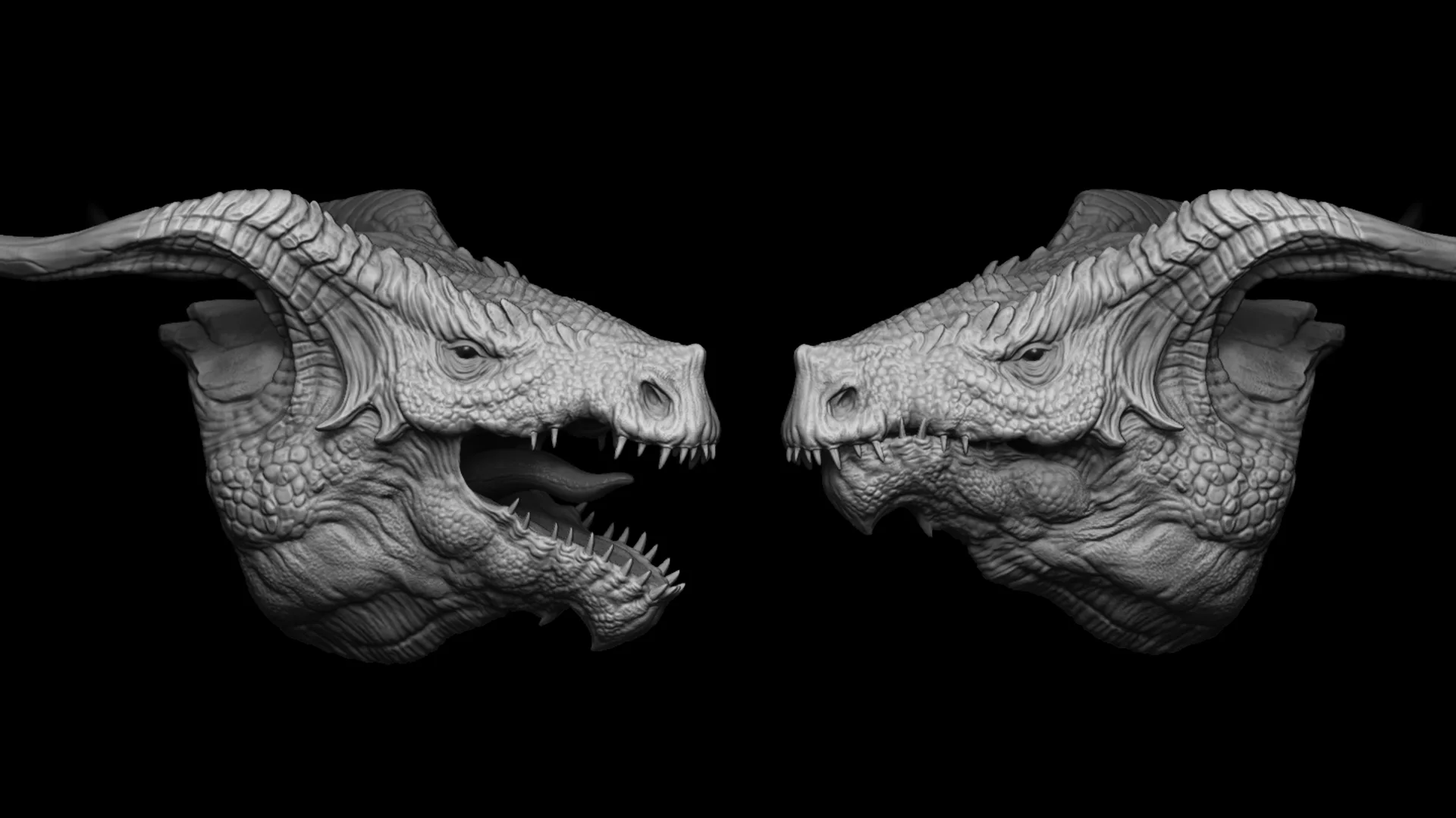 Zbrush - Dragon Heads IMM Brush