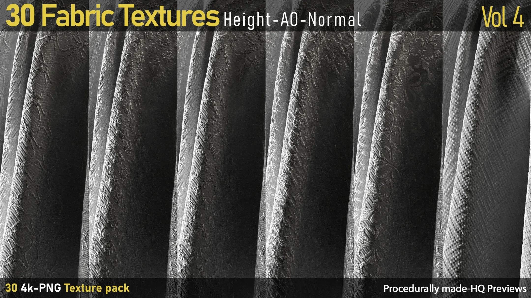 30 Fabric Textures-AO-Height-Normal-Vol4