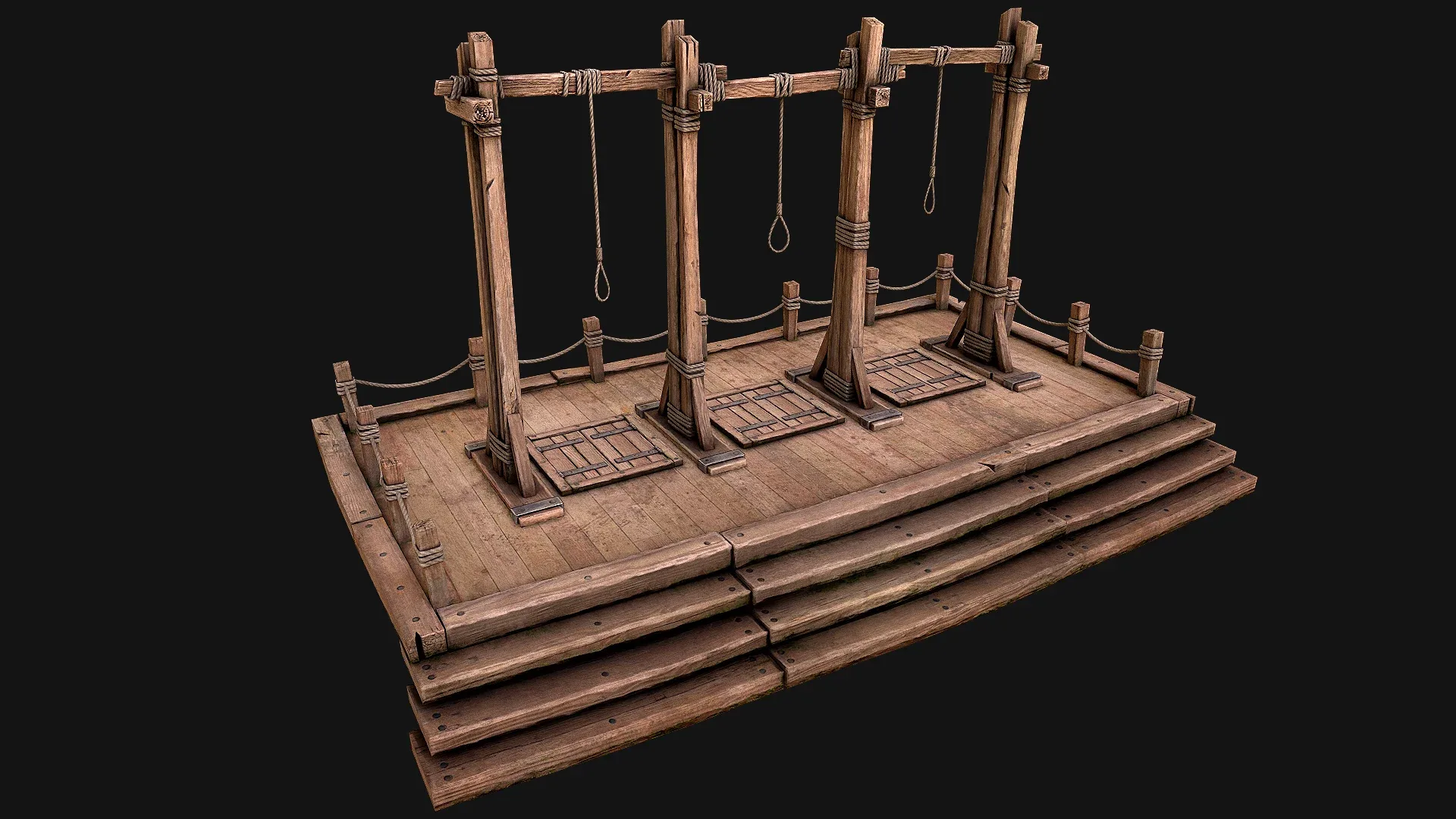 Medieval Gallows Podium Torture