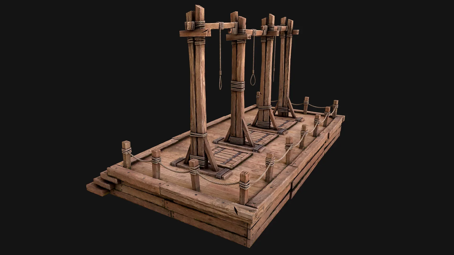 Medieval Gallows Podium Torture