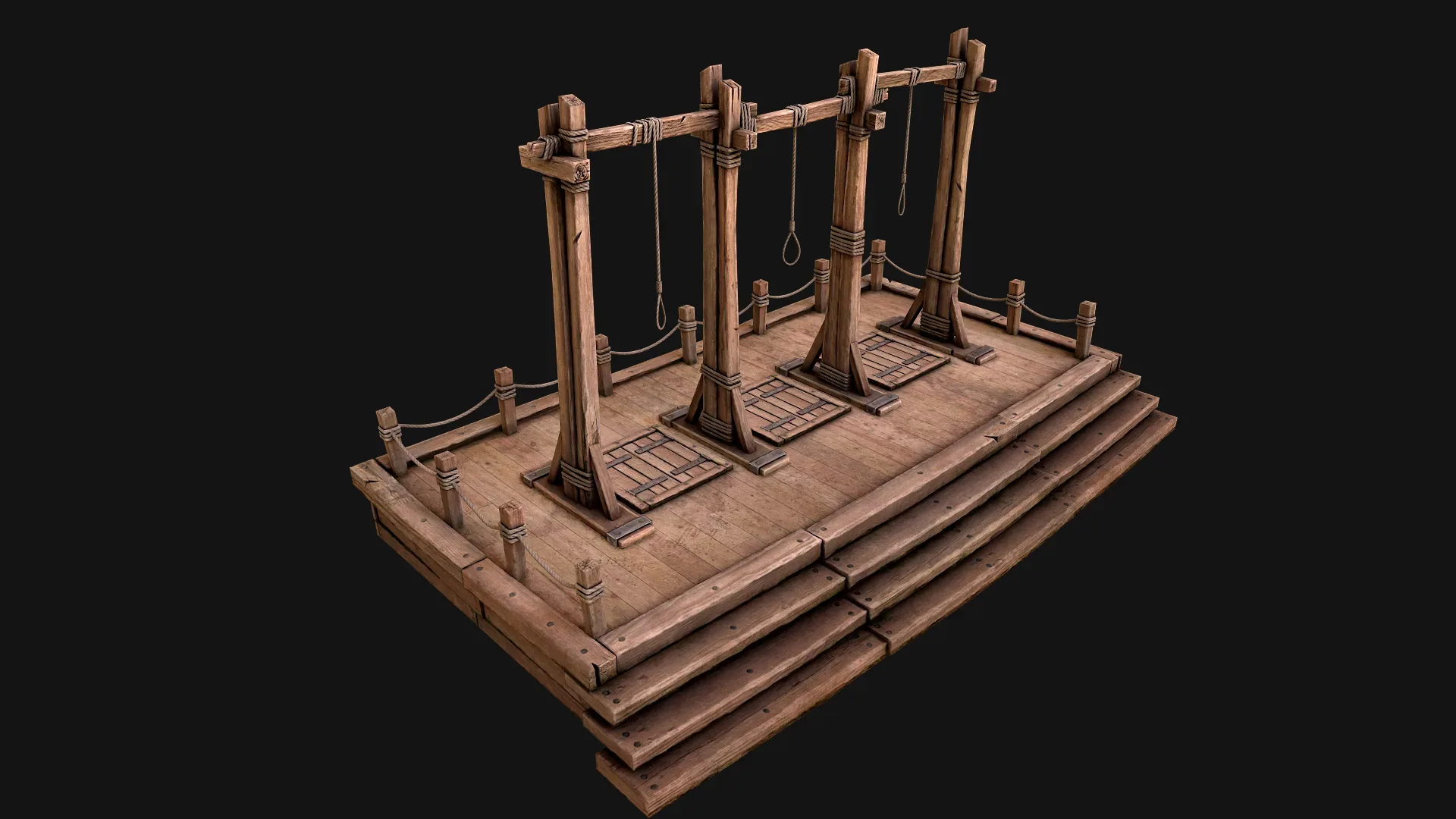 Medieval Gallows Podium Torture