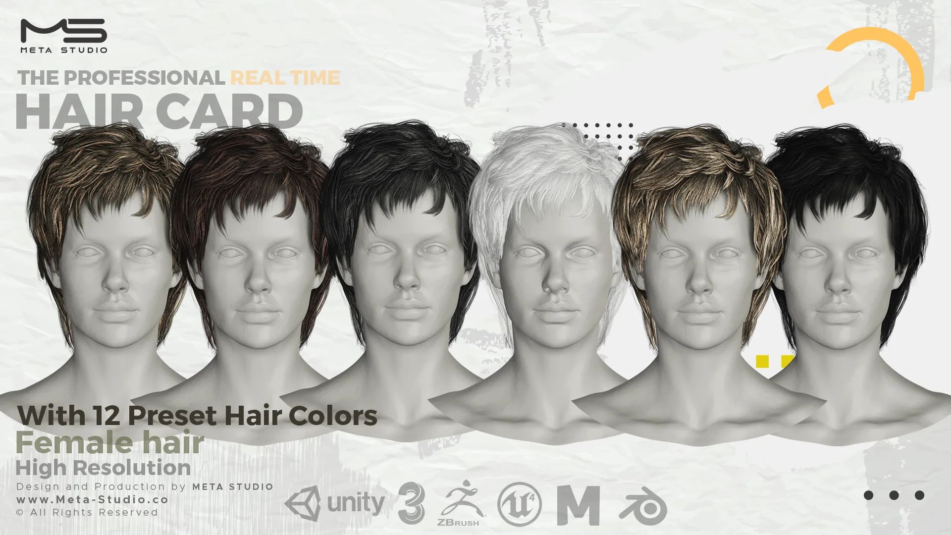 Female Hair Part 1 - Professional Realtime Hair card