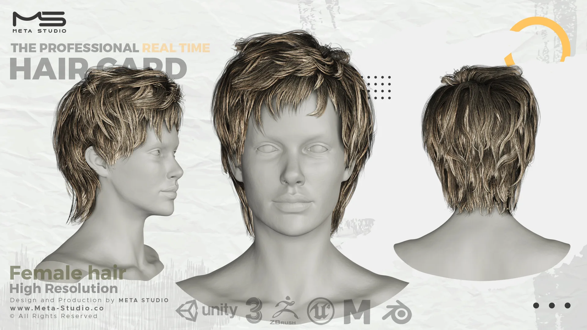 Female Hair Part 1 - Professional Realtime Hair card