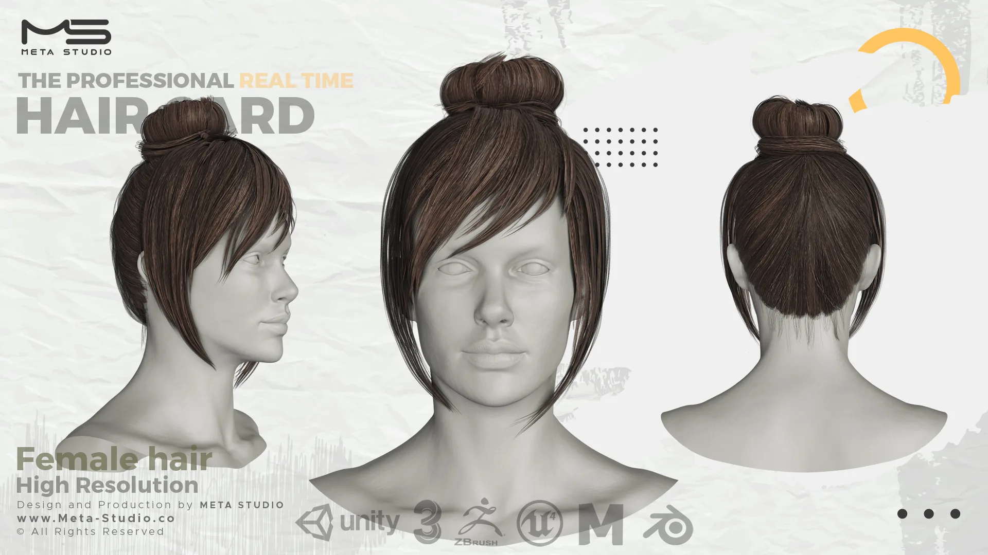 Female Hair Part 1 - Professional Realtime Hair card