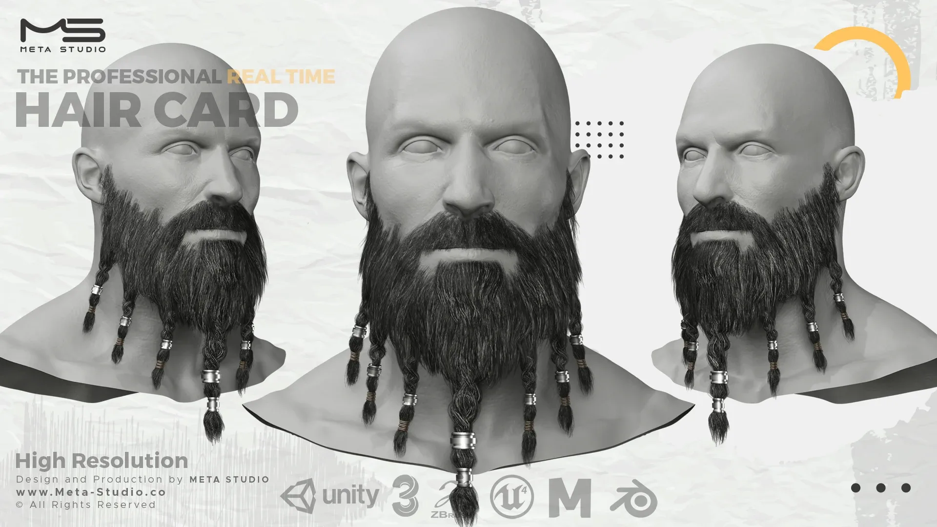 Beard and Mustache Part 6 - Professional Realtime Hair card