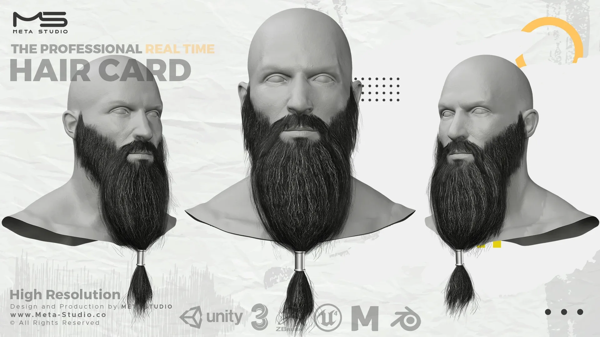 Beard and Mustache Part 6 - Professional Realtime Hair card