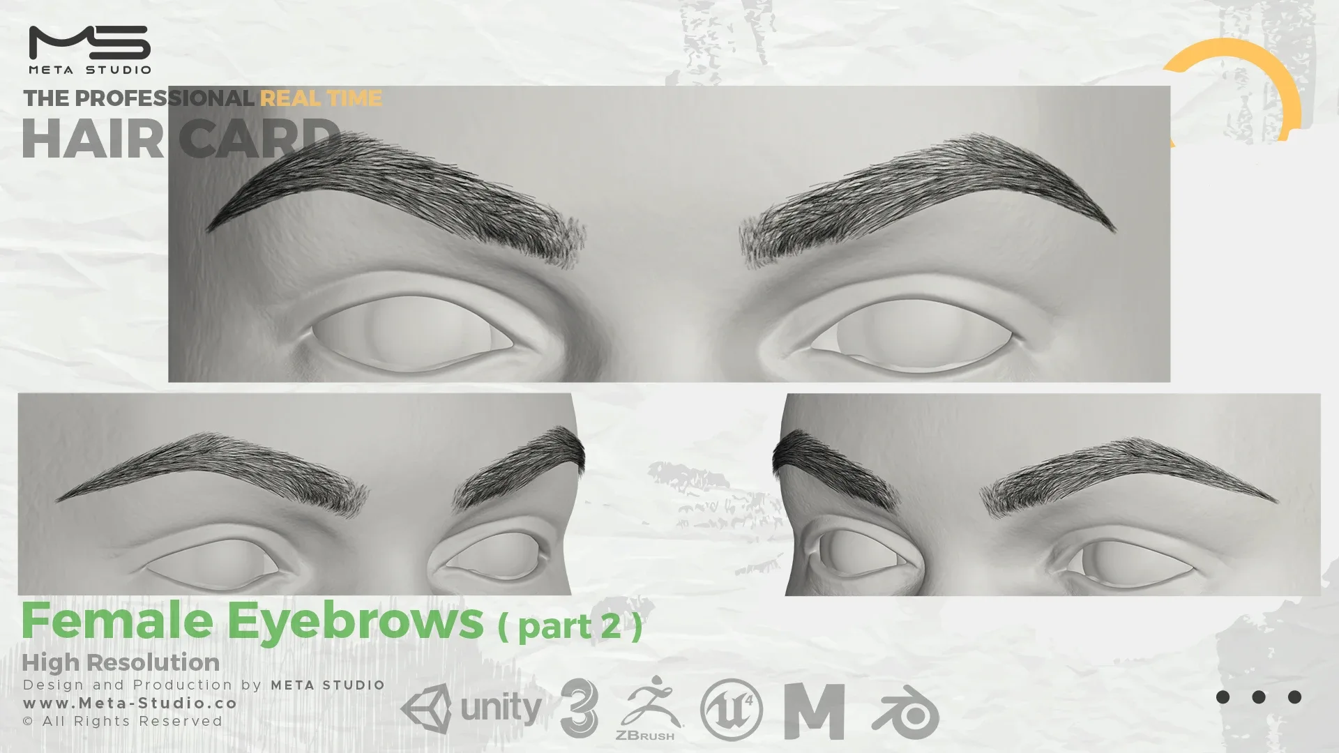 Female Eyebrows Part 2 - Professional Realtime Hair card