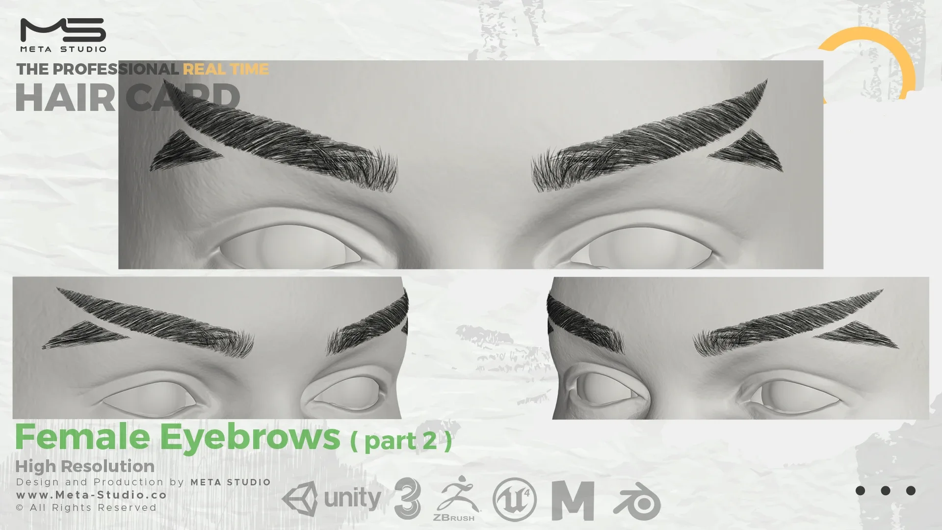 Female Eyebrows Part 2 - Professional Realtime Hair card